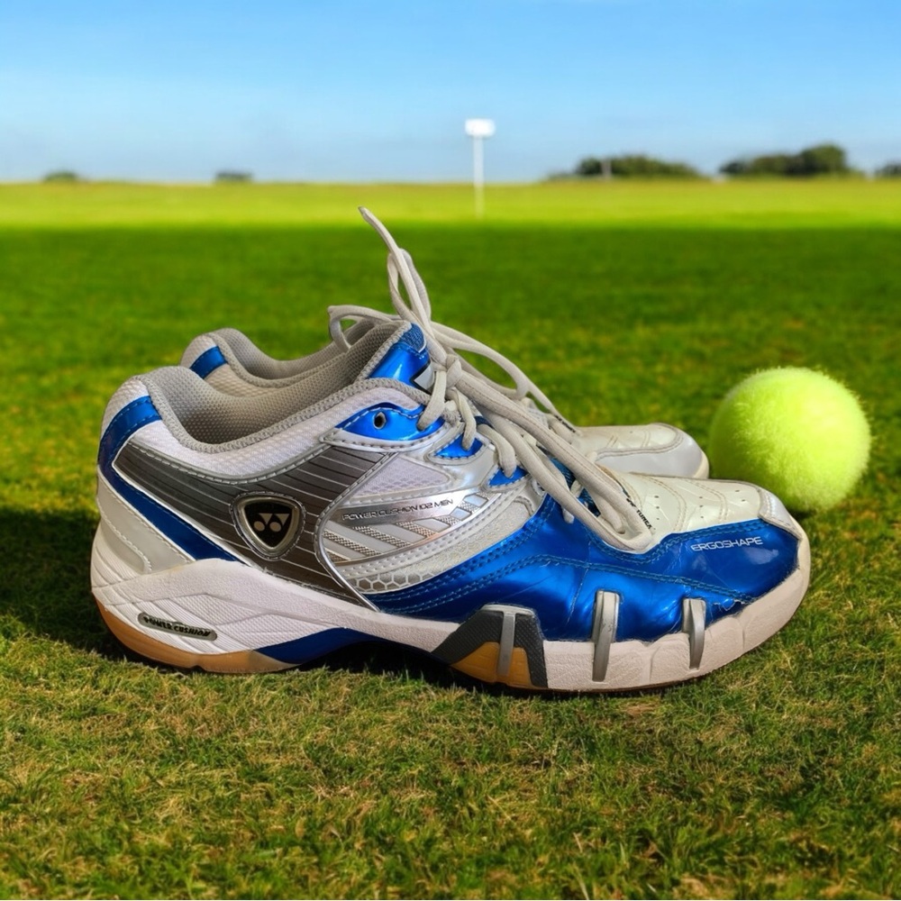 Yonex SHB-102 MX 2011 Metallic Blue Unisex Badminton Shoes Sz Men 8.5 ,Women 10